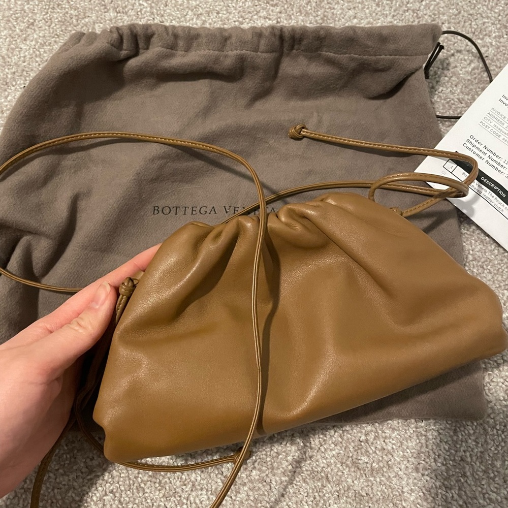 **sold**Bottega Veneta BV the mini pouch leather clutch